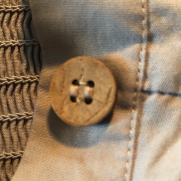 Cooperative Medium sundress in light grey/button down/straps/smocked back/cotton - Picture 14 of 14